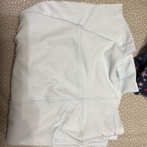 Baby blue color NWT ribbed with pockets leggings